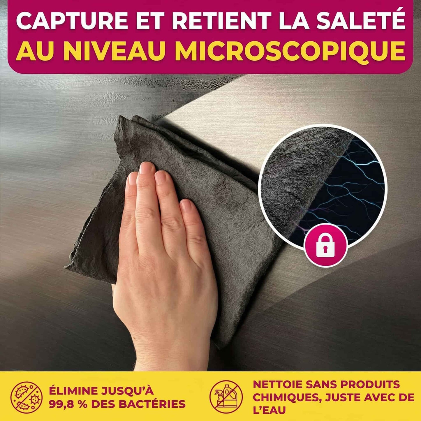 Chiffon magique en microfibre (lot de 5 pièces)