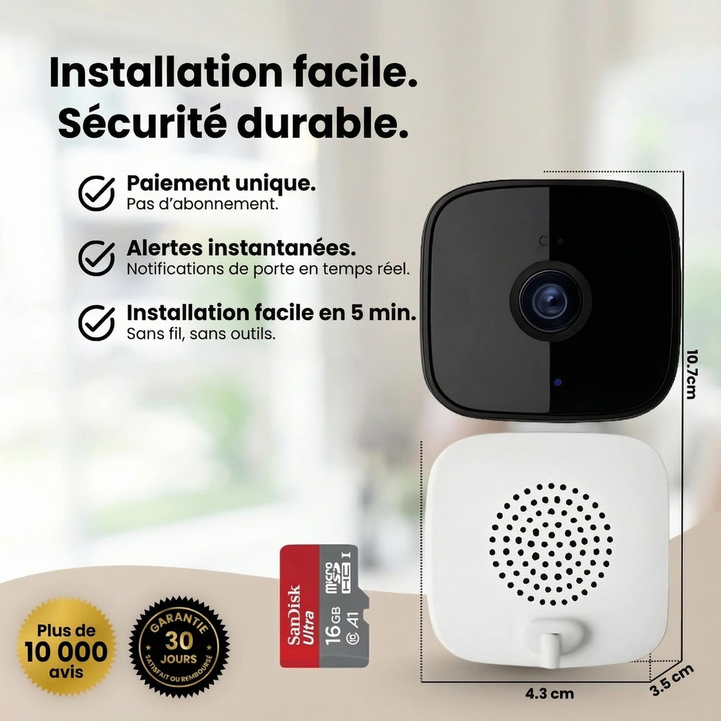 HomeSecur - La caméra de fenêtre intelligente pour votre maison