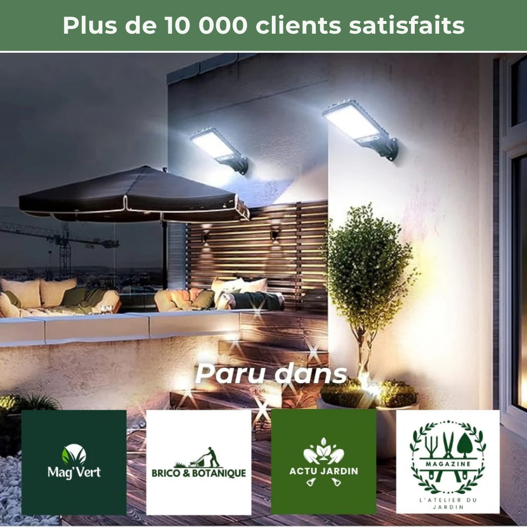 SunGuard™ - Lampe Solaire murale à Détection