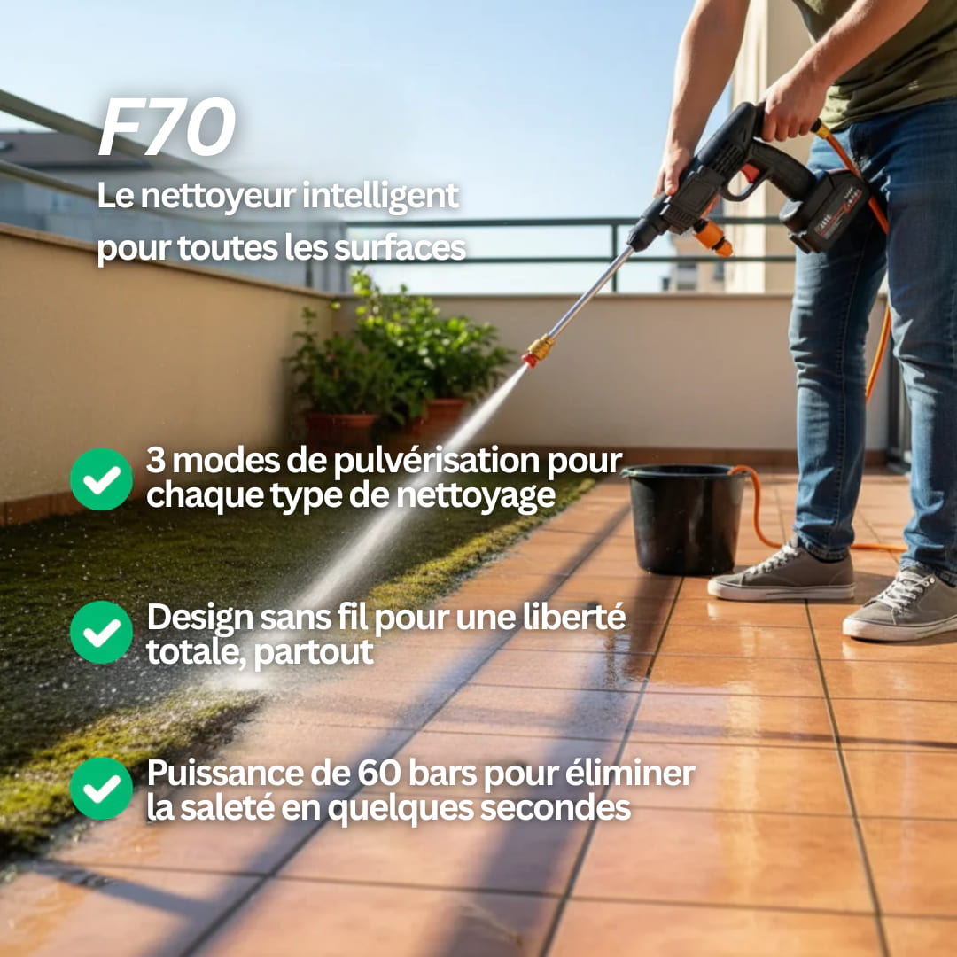 F70 - Nettoyeur sans fil haute pression