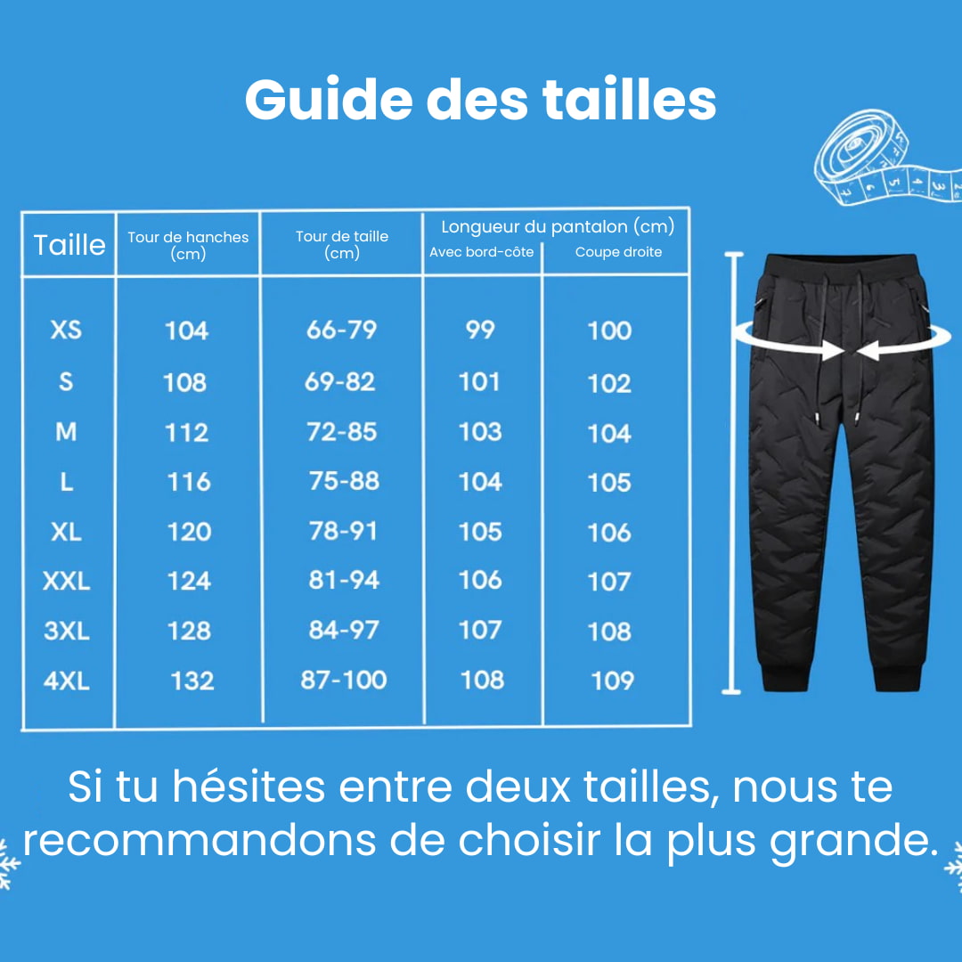 Pantalon thermique unisexe