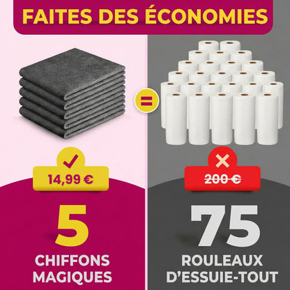 Chiffon magique en microfibre (lot de 5 pièces)