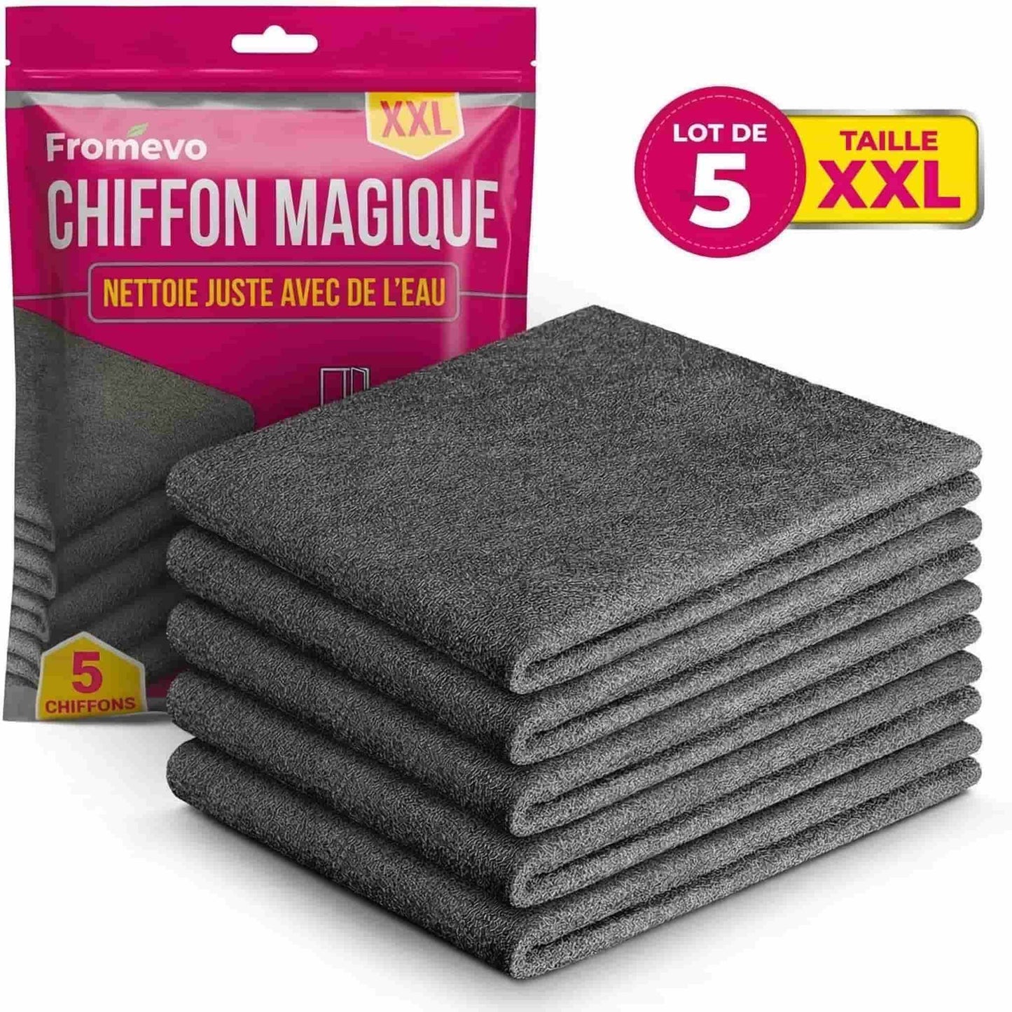 Chiffon magique en microfibre (lot de 5 pièces)