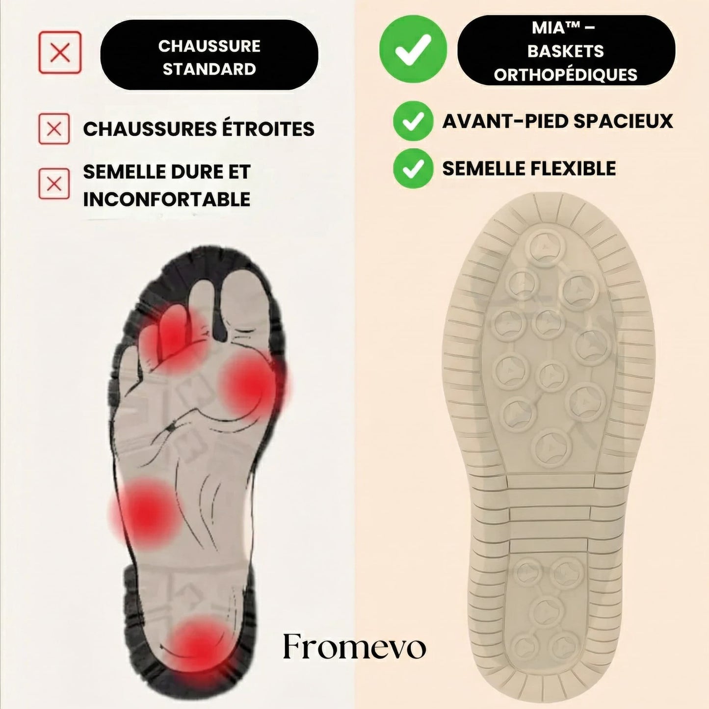 Mia™ - Baskets orthopédiques confortables