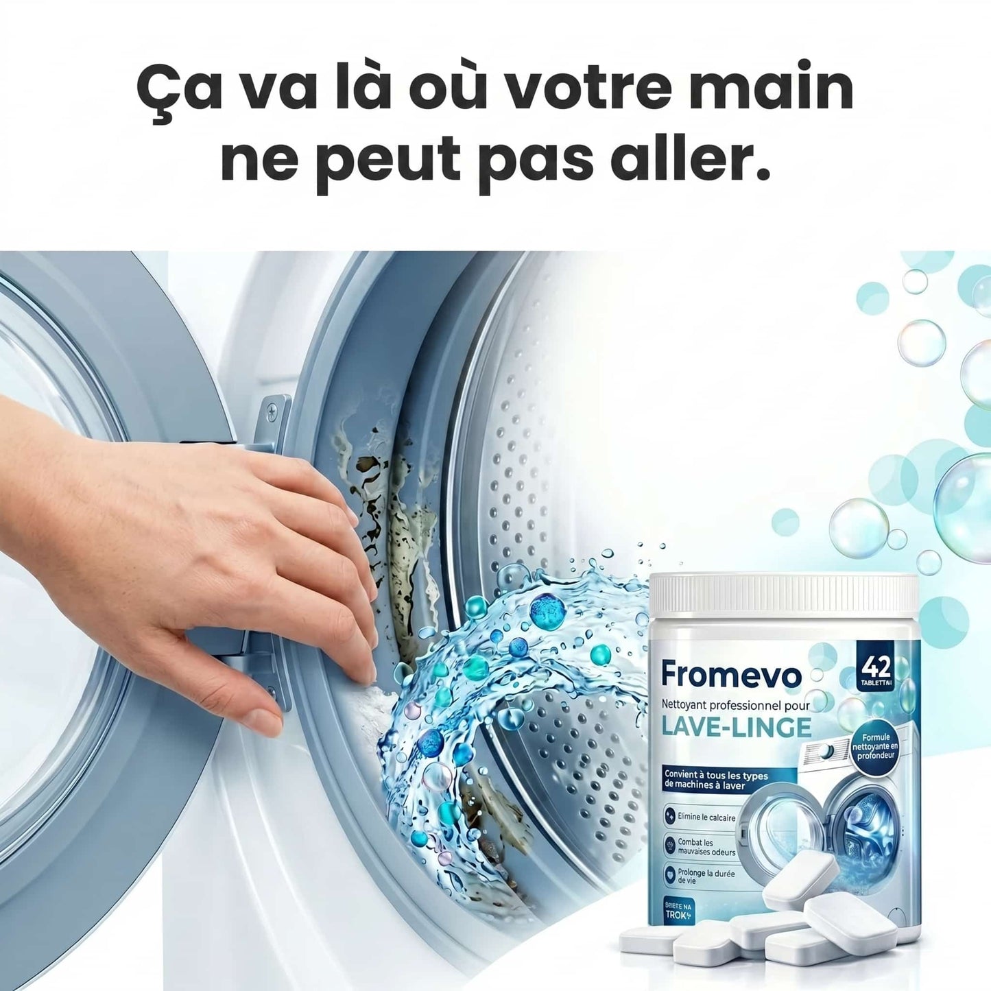 Pastilles de nettoyage pour lave-linge - 42 Pastilles