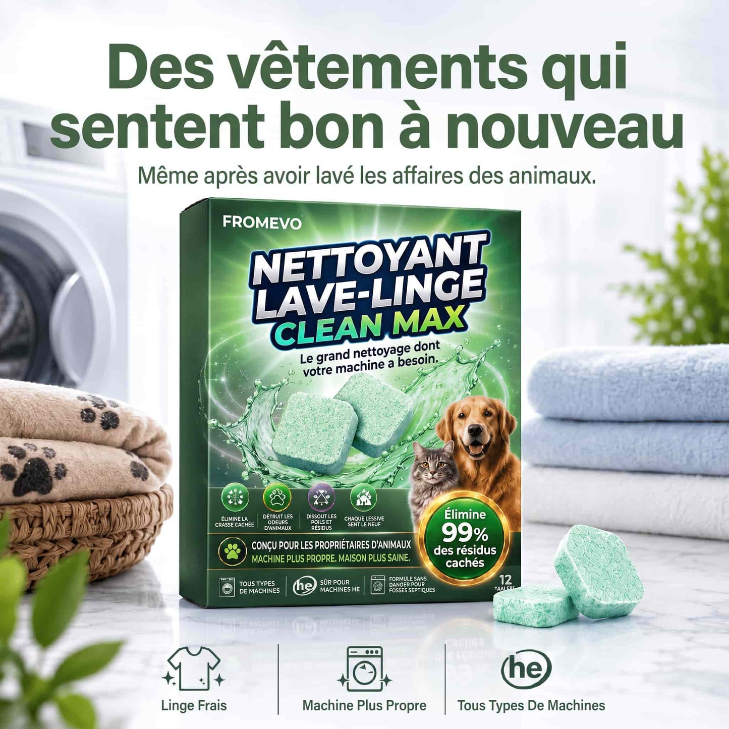 CleanMax - Nettoyant Pour Machine à Laver