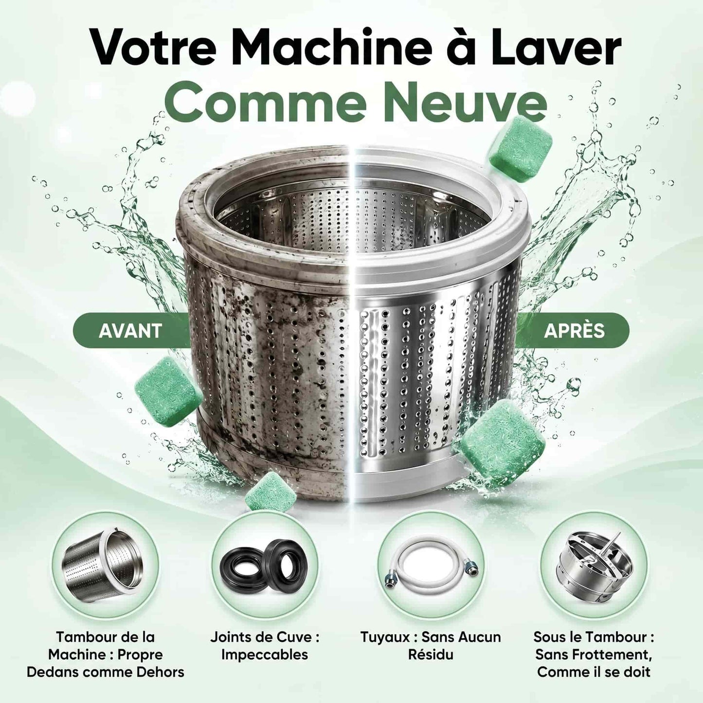 CleanMax - Nettoyant Pour Machine à Laver