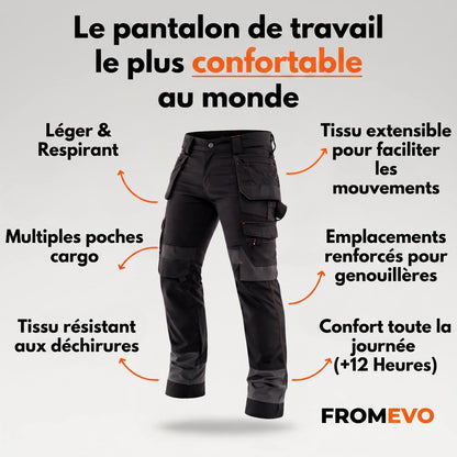 Fromevo™ - Pantalon Cargo Extensible de Travail